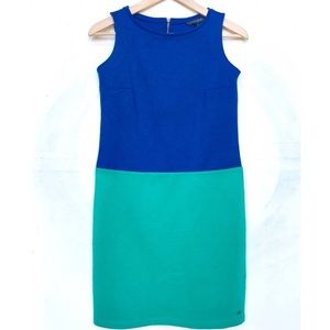 Tommy Hilfiger color block dress - blue and green/teal